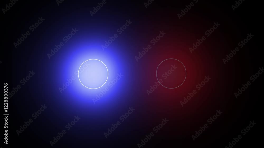 Emergency disaster flashing blue and red light blinking animation. Police emergency flasher light looping animation.