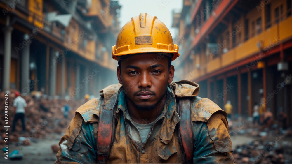 construction worker with helmet construction worker with helmet