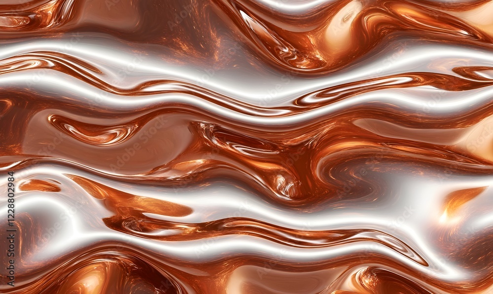 Liquid bronze metallic texture, flowing waves, abstract background, design element Liquid bronze metallic texture, flowing waves, abstract background, design element