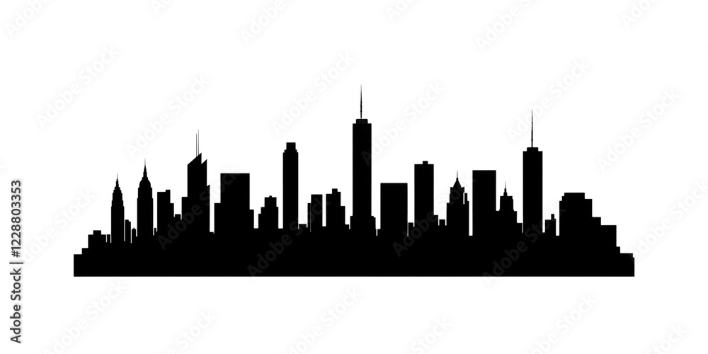 Naklejka premium isolated silhouette of city skyline