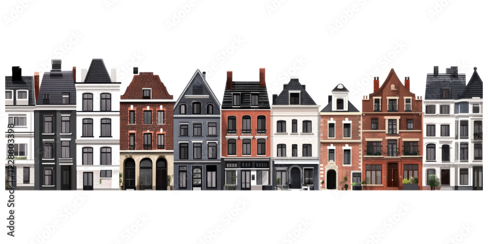 Fototapeta premium isolated silhouette of houses
