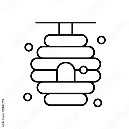 Beehive  icon isolated on a white background. Vector illustration.