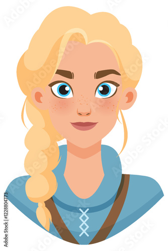 Blonde Woman with Blue Eyes