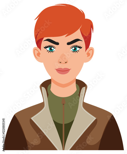 Confident Woman with Red Hair