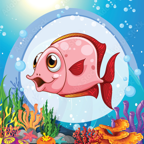 Colorful Fish in Vibrant Coral Reef