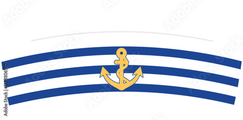 white sailor hat illustration