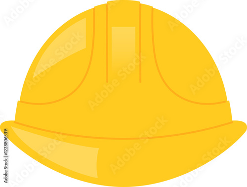 yellow helmet hardhat illustration