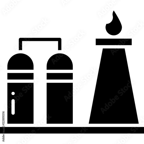Refinery icon single vector illustration