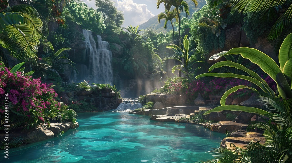 Naklejka premium Luxury swimming pool design 