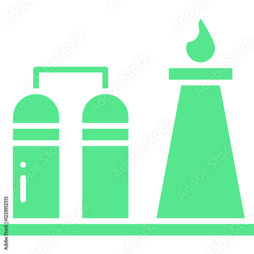 Refinery icon single vector illustration
