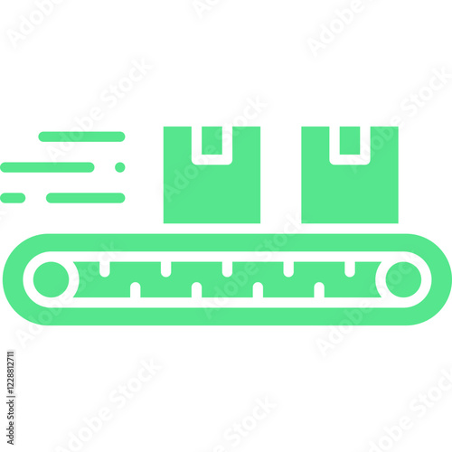 Conveyor I icon single vector illustration