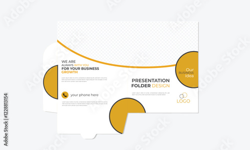 Minimalist modern simple Professional and unique Creative Modern File Folder template Business File Folder design For Company