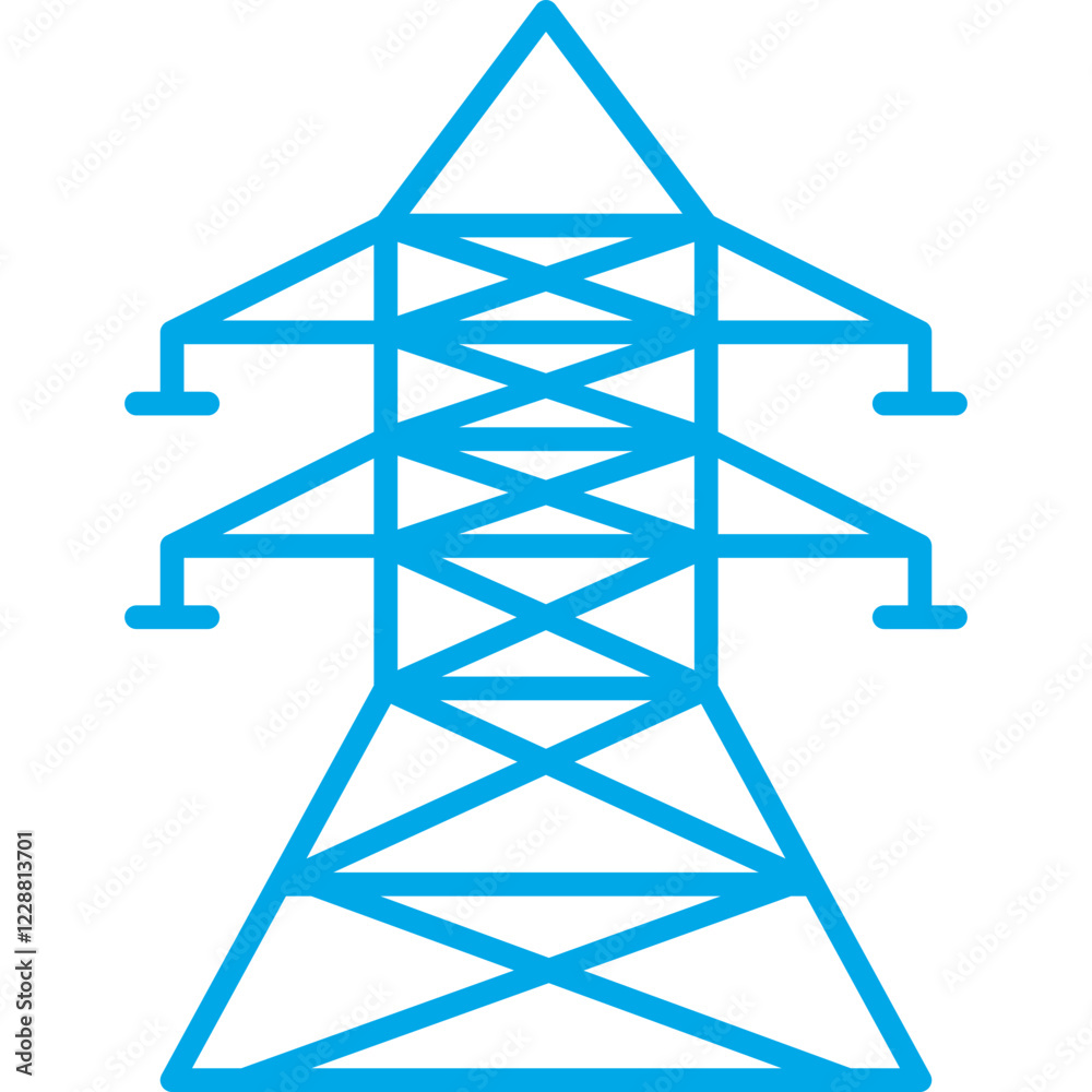 Power Line icon single vector illustration Power Line icon single vector illustration