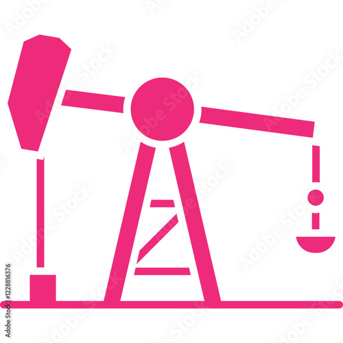 Derrick icon single vector illustration