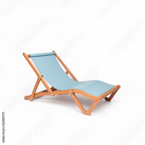 deck chair isolated on white
