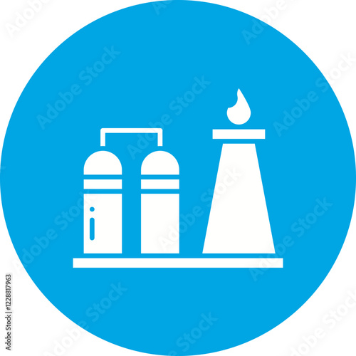 Refinery icon single vector illustration