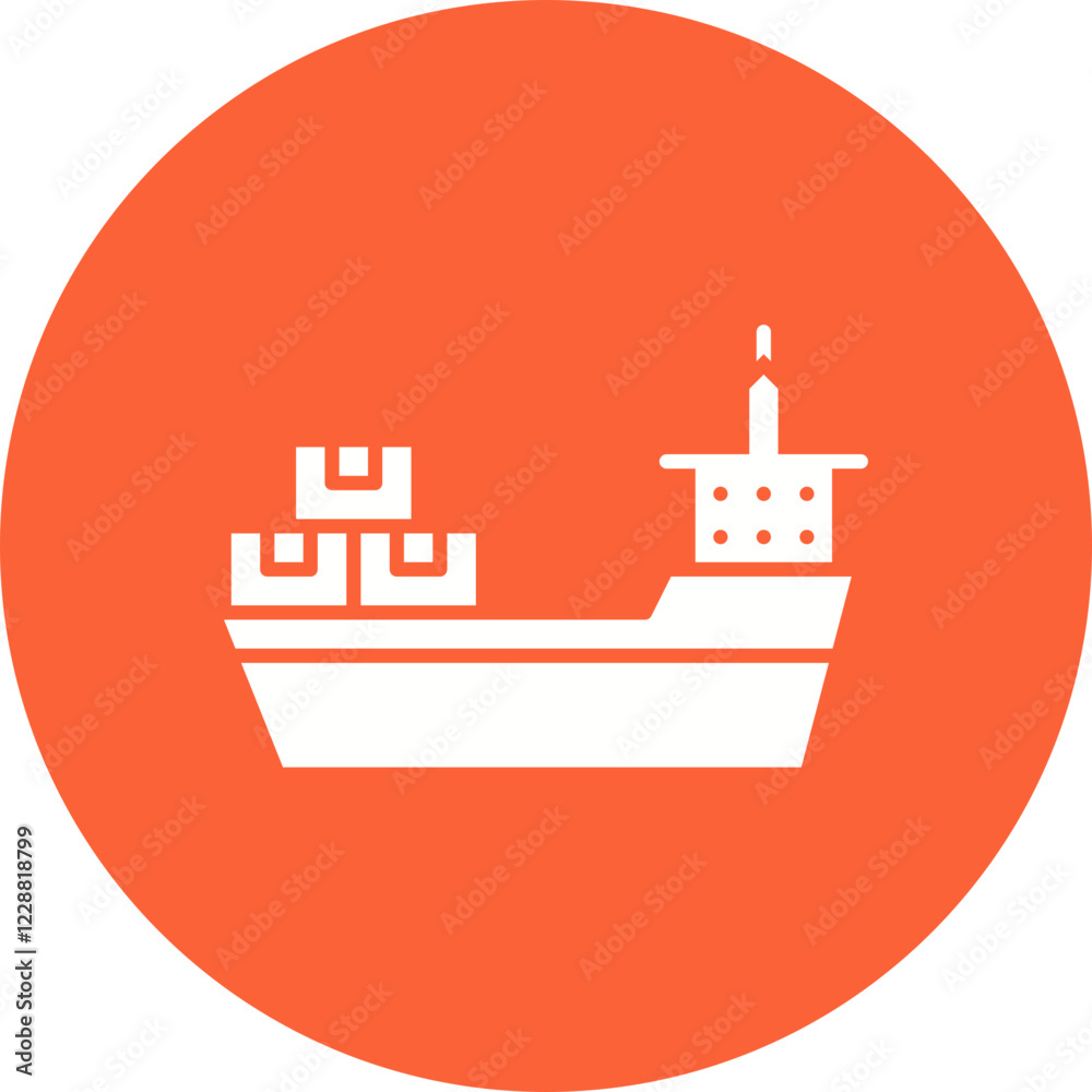 Cargo Ship II icon single vector illustration Cargo Ship II icon single vector illustration