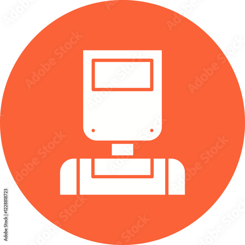Welder icon single vector illustration