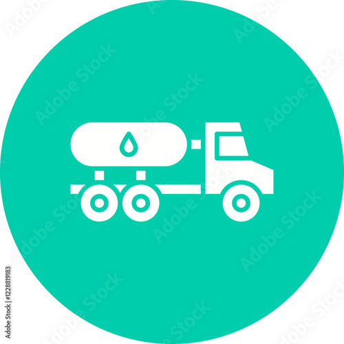 Tank Truck icon single vector illustration