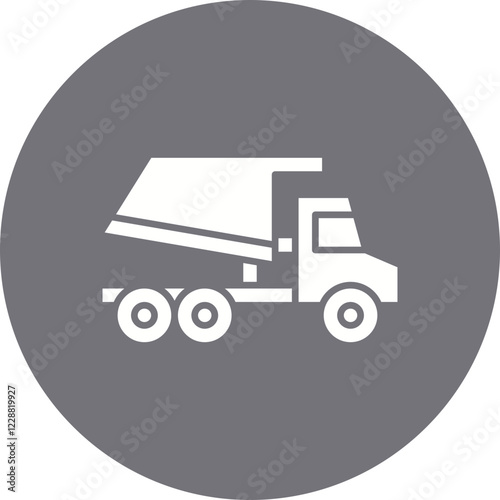 Tipper icon single vector illustration
