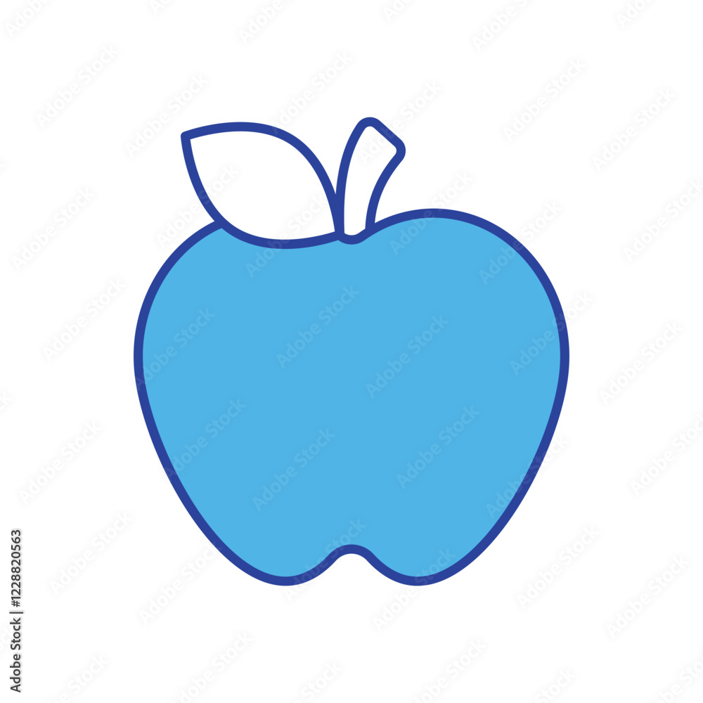 Apple icon isolated on a white background. Vector illustration.