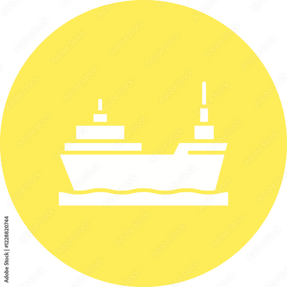 Cargo Ship I icon single vector illustration Cargo Ship I icon single vector illustration