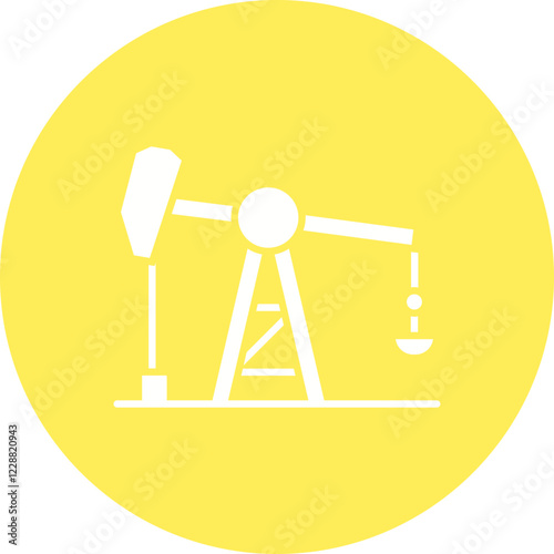 Derrick icon single vector illustration