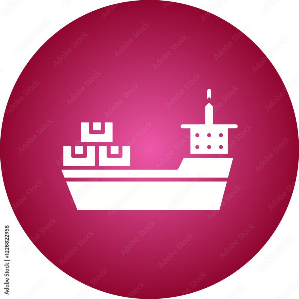 Cargo Ship II icon single vector illustration Cargo Ship II icon single vector illustration