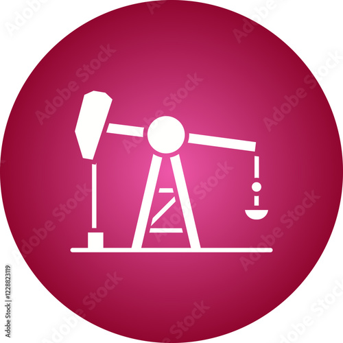 Derrick icon single vector illustration