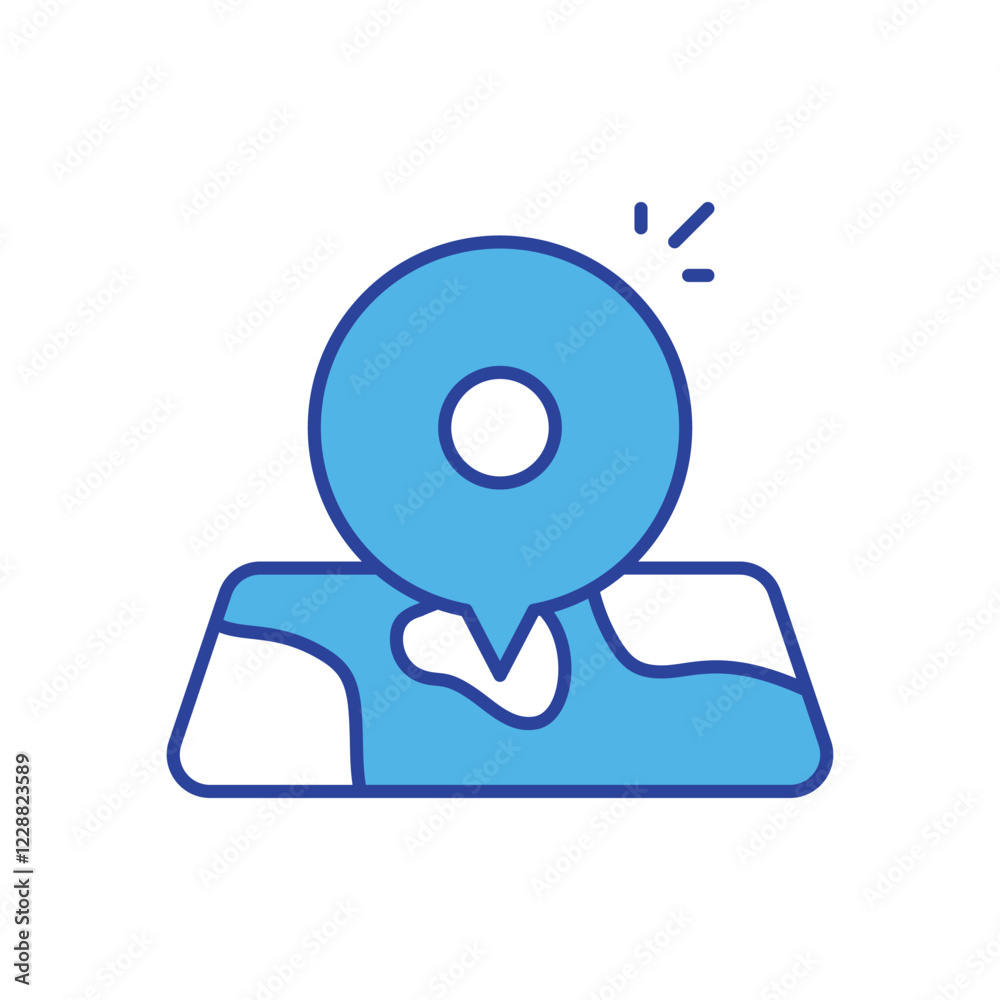 Map icon isolated on a white background. Vector illustration. Map icon isolated on a white background. Vector illustration.