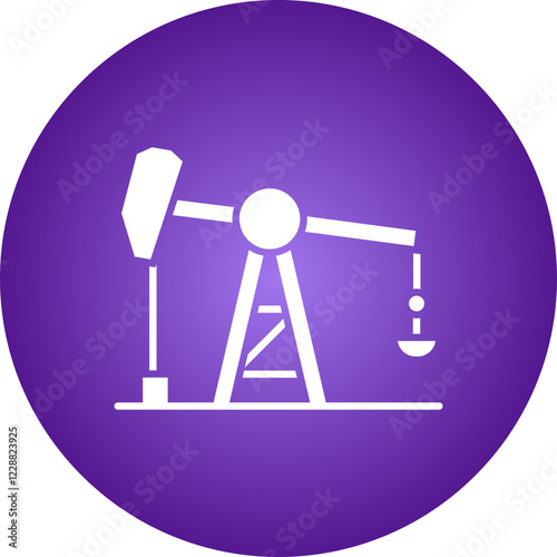 Derrick icon single vector illustration