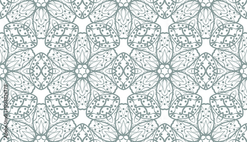 Abstract Vector seamless pattern with abstract geometric style. Repeating sample figure and line. For modern interiors design, wallpaper, textile industry