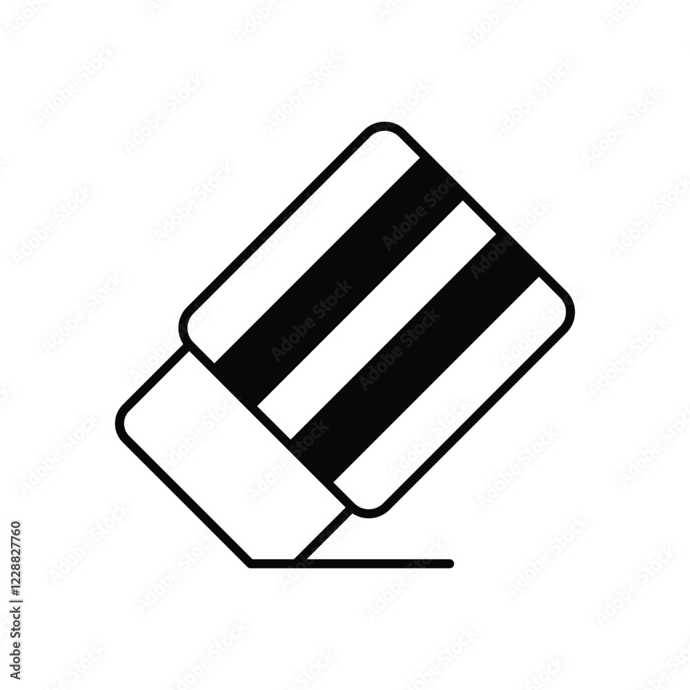 Eraser icon isolated on a white background. Vector illustration. Eraser icon isolated on a white background. Vector illustration.