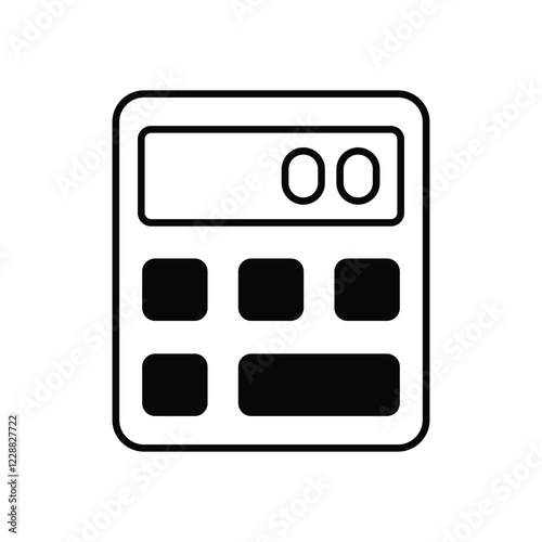Calculator icon isolated on a white background. Vector illustration.
