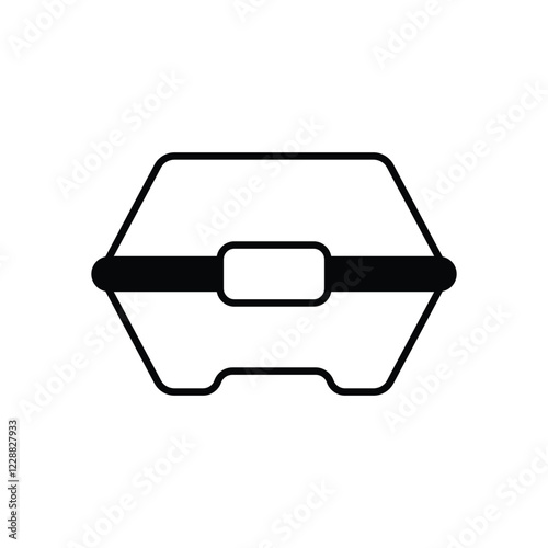 Lunchbox icon isolated on a white background. Vector illustration.