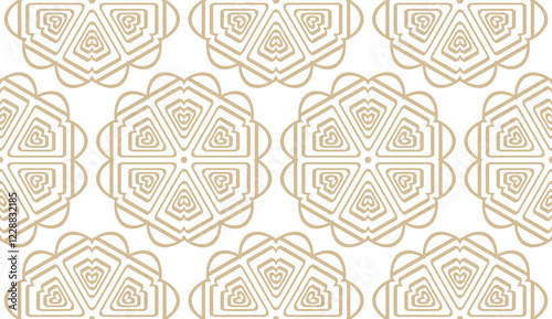 Simple seamless geometric pattern on color background. Vector illustration. Idea for fashion, interior design