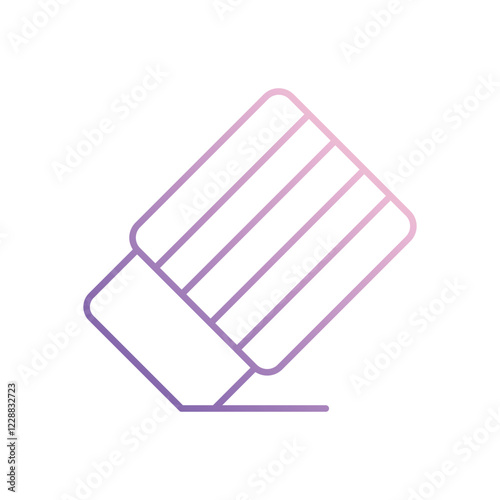 Eraser icon isolated on a white background. Vector illustration.