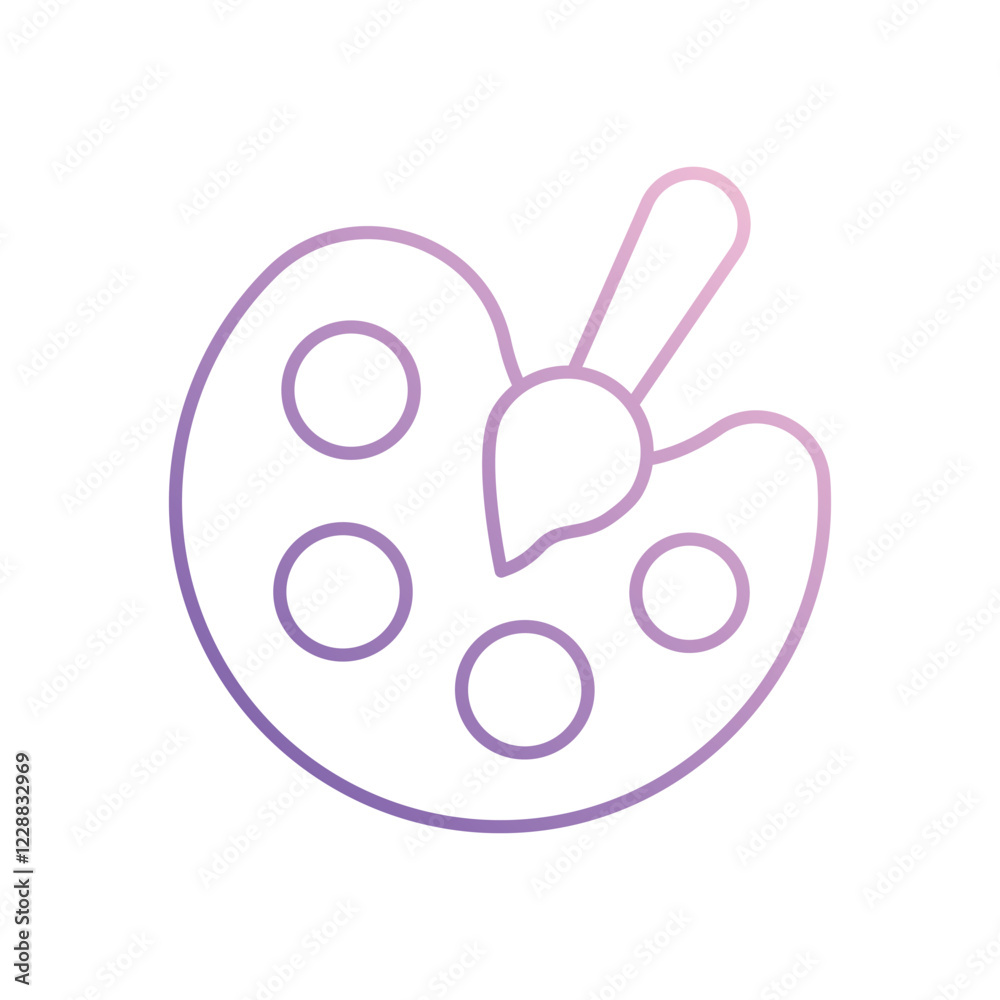 Palette icon isolated on a white background. Vector illustration. Palette icon isolated on a white background. Vector illustration.