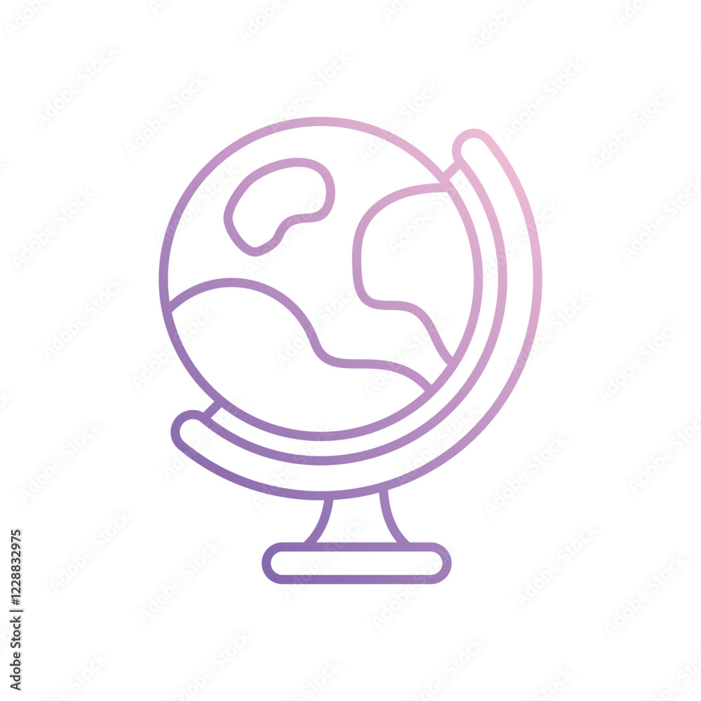 Globe icon isolated on a white background. Vector illustration. Globe icon isolated on a white background. Vector illustration.