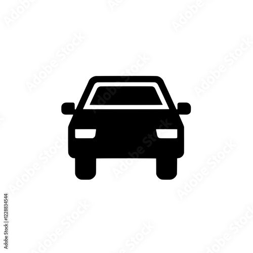 Car Icon: A simple yet powerful black car icon, conveying motion, transportation, and travel. Perfect for websites, apps, and presentations.