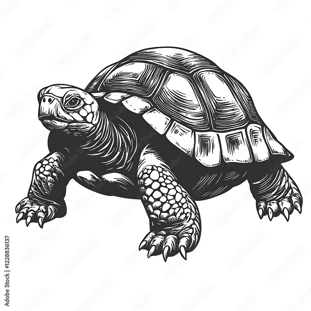 Fototapeta premium Vintage Illustration of a Turtle