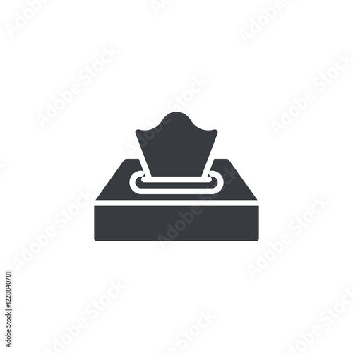 Box with tissues vector icon