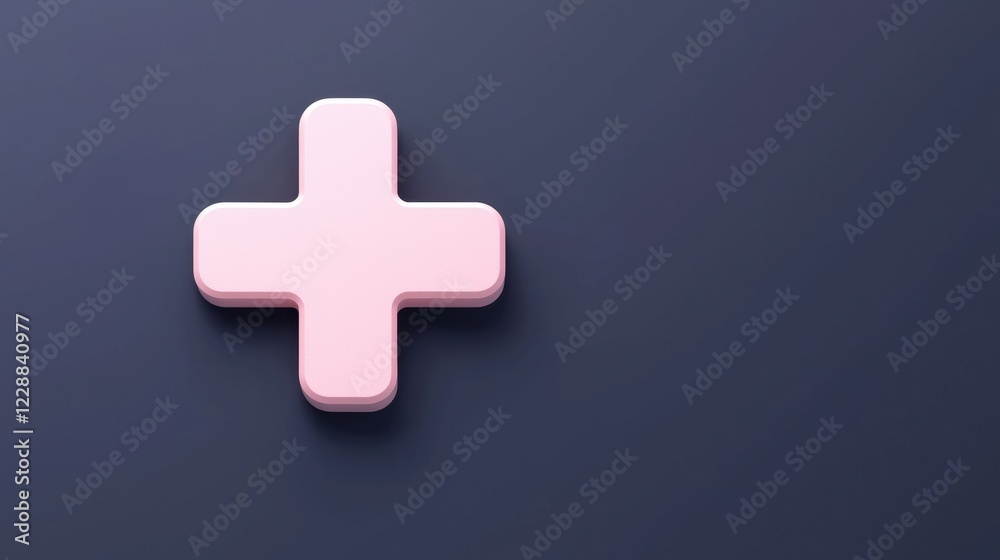 Obraz premium Minimalistic healthcare icon dark background graphic design