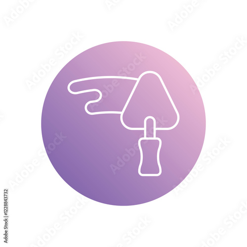 Trowel  icon isolated on a white background. Vector illustration.