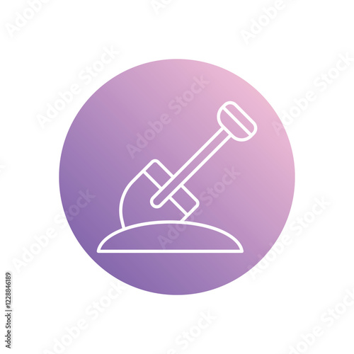 Shovel  icon isolated on a white background. Vector illustration.