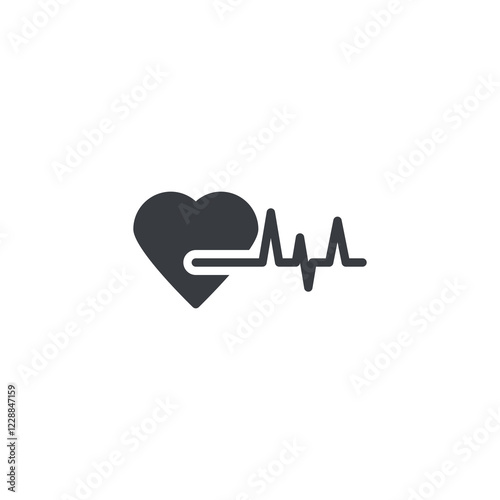 Heart pulse vector icon