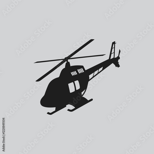 Modern Helicopter Vector Logo Design
