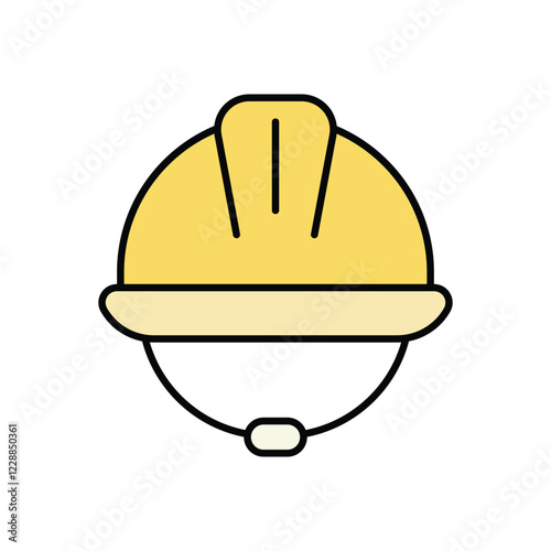 Hard Hat icon isolated on a white background. Vector illustration.