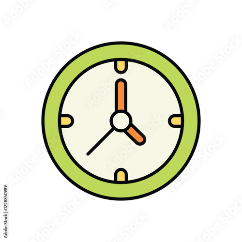 Clock icon isolated on a white background. Vector illustration. Free Download Clock icon isolated on a white background. Vector illustration. - GFXLoad