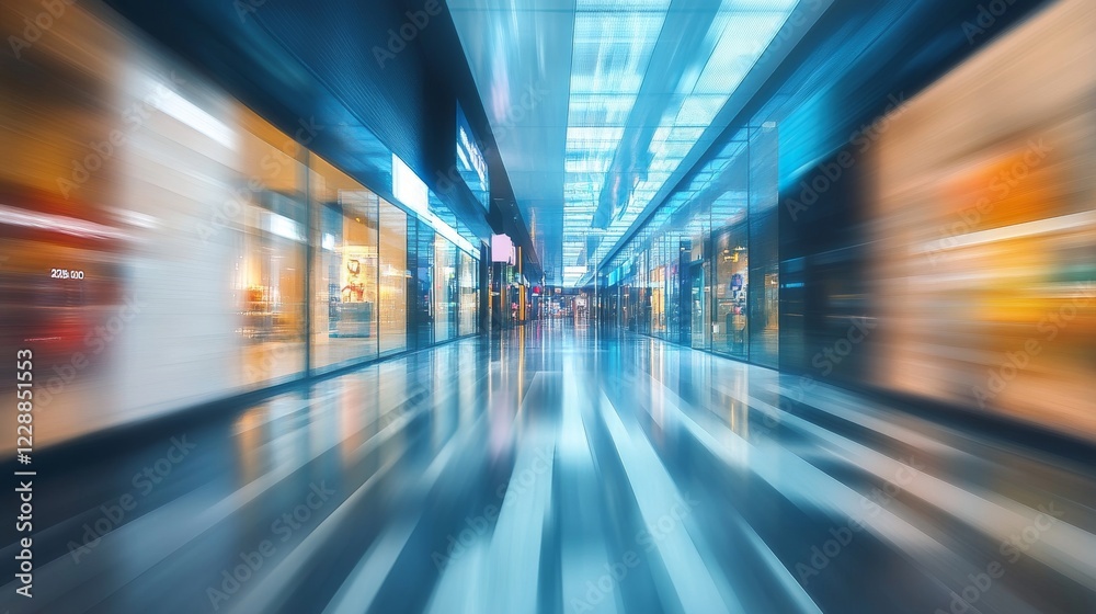 Abstract Blurred Technology Background with Defocused Lights and Futuristic Space in a Business Corridor or Shopping Mall, Representing Modern Innovation and Digital Transformation
Abstract Blurred Technology Background with Defocused Lights and Futuristic Space in a Business Corridor or Shopping Mall, Representing Modern Innovation and Digital Transformation